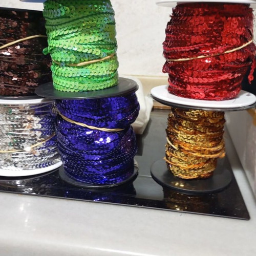 Sequins by the meter in various colors, new