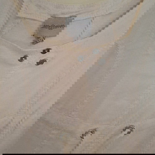 Φόρεμα λινό λευκό Attrattivo μέγεθος Μ like new με τσέπες και φερμουάρ