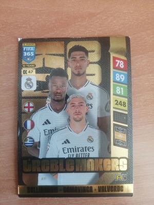 2025 Panini Adrenalyn XL FIFA 365 Jude Bellingham Eduardo Camavinga Federico Valverde card like new