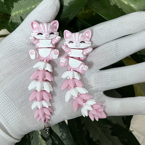 Flexi Cat 3D Printed Moving Desk Toy Cat new
