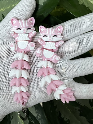 Flexi Cat 3D εκτυπωμένη κινούμενη γάτα για γραφείο καινούργιο