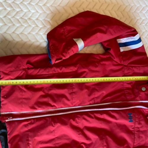 Children's winter ski jacket used for 8 years old red and blue