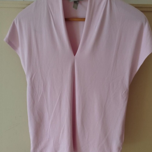 H&M jersey blouse like new, baby pink, size XS