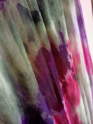 Shiny Y2K Colorful Scarf like new, 160x54cm
