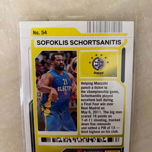 Sofoklis Schortsianitis Euroleague Contenders 02/10 like new