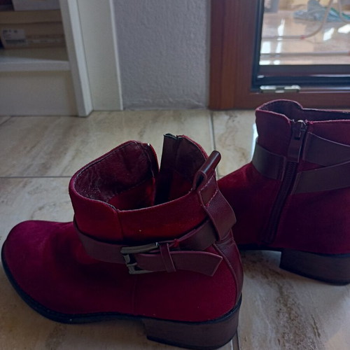 Women's ankle boots burgundy size 36 like new