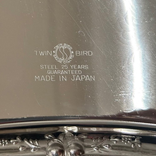 Vintage δίσκος σερβιρίσματος Twin bird μεταχειρισμένος με floral μοτίβο