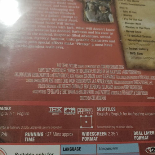 Pirates of the Caribbean DVD set like new, comedy action fantasy