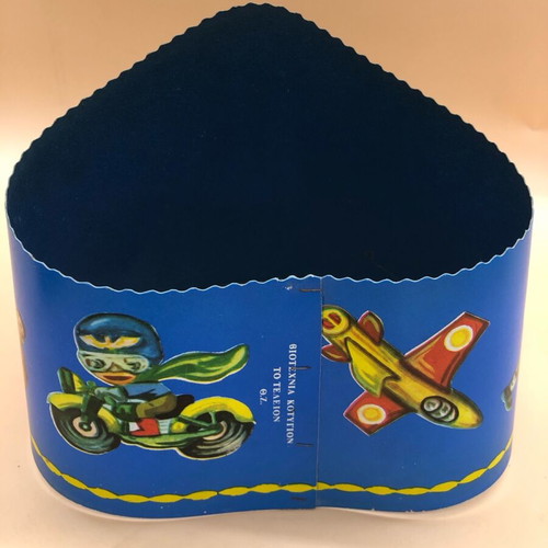 Vintage carnival children's hat used with sports themes, Greek made paper