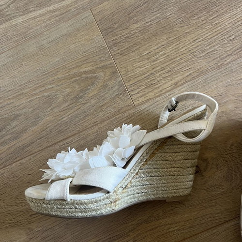 H&M platform sandals like new, white, heel height 12cm, size 40