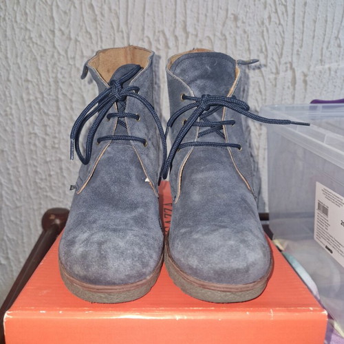 Roadsign blue suede ankle boots used, size 37
