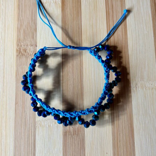 Aegean Fairy Handmade Anklet Like New, Turquoise and Blue Beads