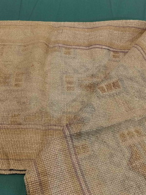 Woven runner used, 1930 era