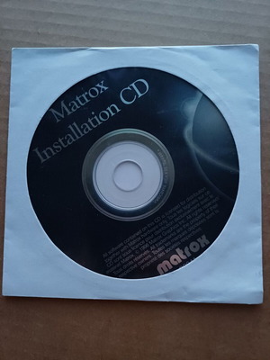 Matrox installation CD 20041 like new