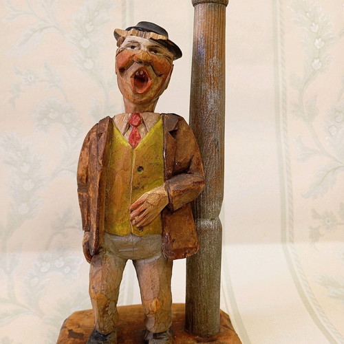 Rare ANRI wooden carved bottle opener used