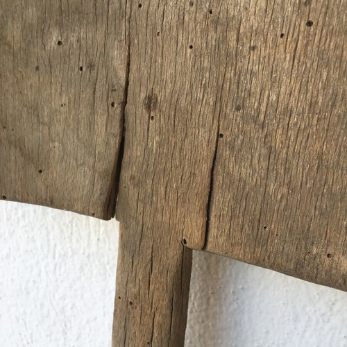Wooden single-piece oven peel with curved handle 152cm long
