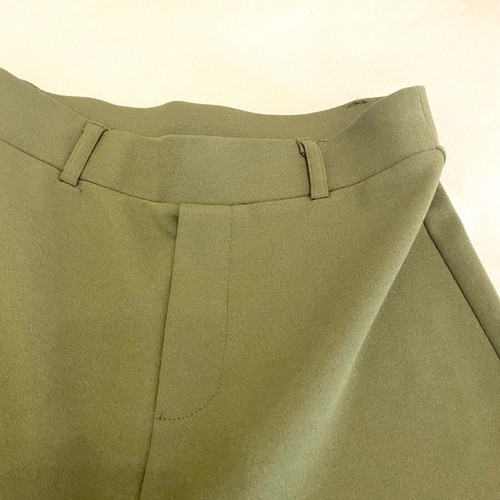 Tally Weijl olive fitted flare pants like new, size S