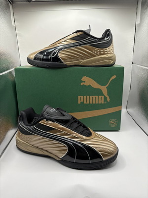 Puma Goalgetter women's sneakers size 38 new black gold