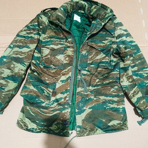 Greek Army Camouflage Jacket used, size Small