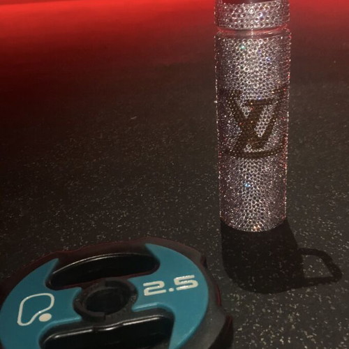 Water bottle with Swarovski crystals, made to order
