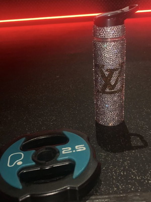 Water bottle with Swarovski crystals, made to order