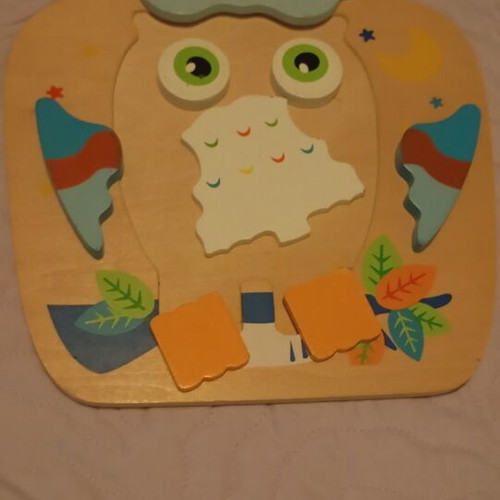 Wooden owl puzzle used, good quality wood