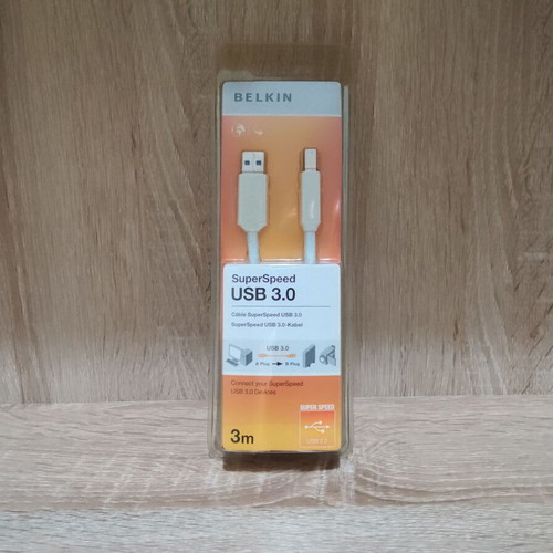 Belkin USB 3.0 cable USB A to USB B 3 meters sealed, new