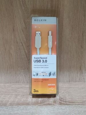Belkin USB 3.0 cable USB A to USB B 3 meters sealed, new