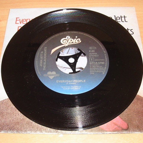 Joan Jett And The Blackhearts Everyday People 45 vinyl used, rock