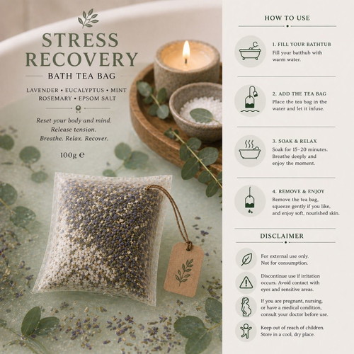 Bath tea bag Stress recovery new