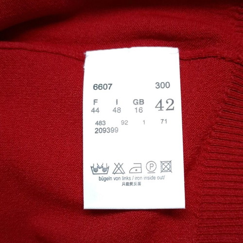 Betty Barclay red cardigan like new UK16 with lace detail