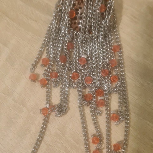 Καρφίτσα Elena Syraka με Swarovski like new, ροζ και ασημί