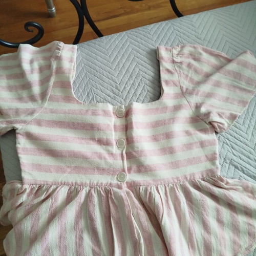 Striped cotton blouse with back buttons Zara like new, white and pink
