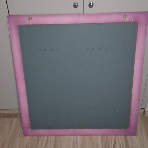 Wall mirror used, 0.96m width x 1m height, with metal clips