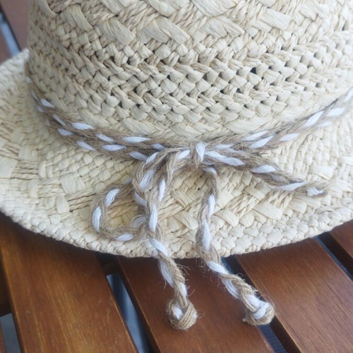 Handmade women's straw hat beige, like new