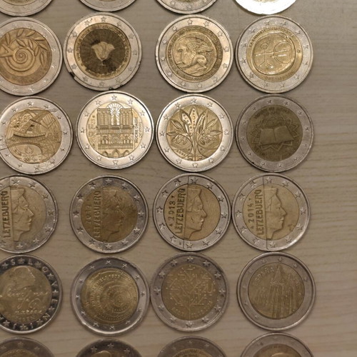Collection of 55 different 2 euro commemorative coins