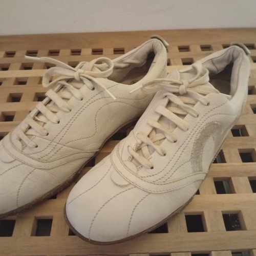 Evisu leather sneakers used, off white, size 41/42