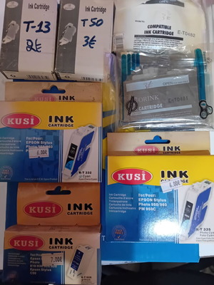 Epson printer ink cartridges T050 to T324 like new, original & compatible, pack of 10