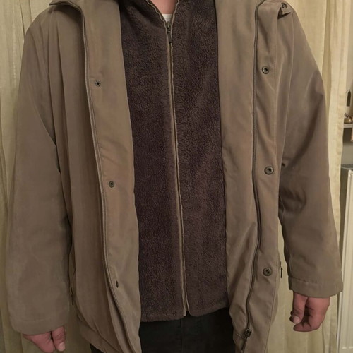 Men's jacket used, beige, sizes XXL-3XL