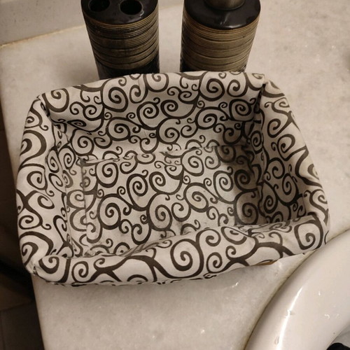 Bathroom set used with soap dispenser, toothbrush holder, and basket