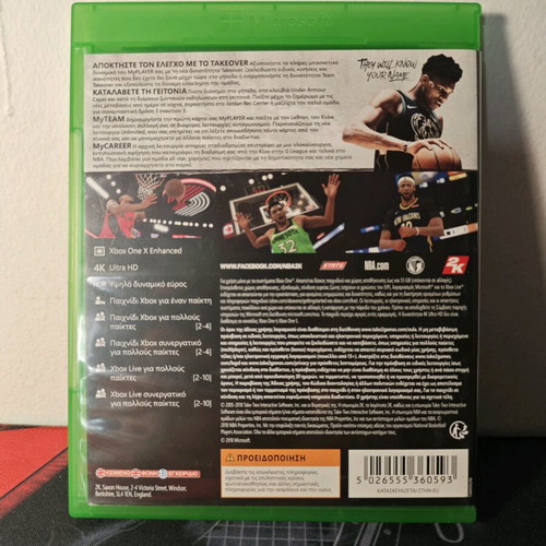 NBA2K19 Xbox One used, complete Pal GR