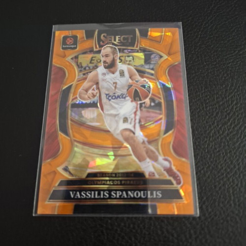 Vassilis Spanoulis 2025-26 Panini Select EuroLeague Orange Prizm Parallel