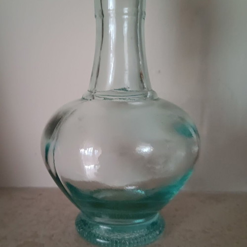 Glass carafe with cork for ouzo - tsipouro like new