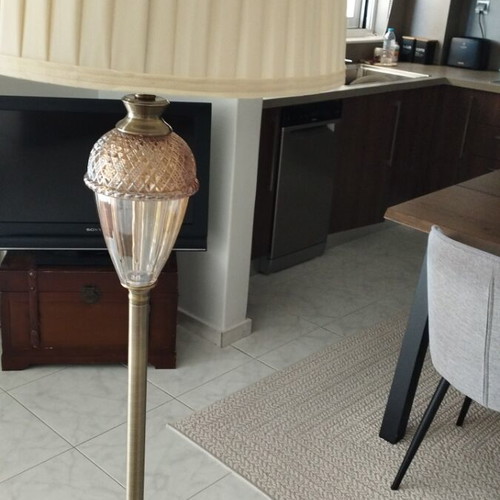 Inart floor lamp like new, brass and glass, height 1.60m