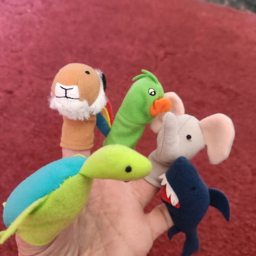 Finger puppets like new, animal characters for puppet theater