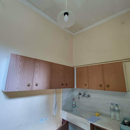 Kitchen cabinets used, two rows made of novopan