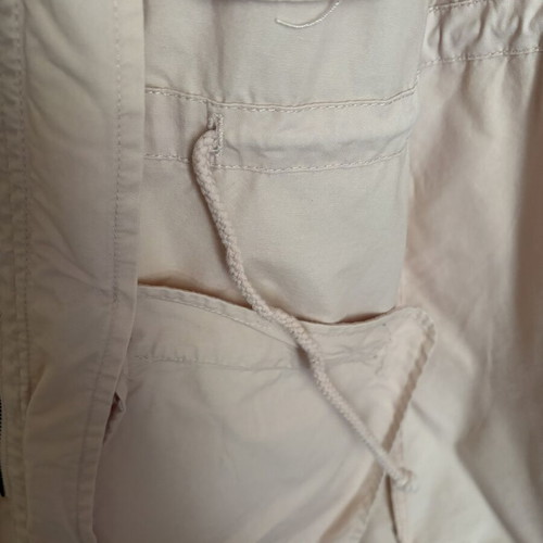 Benetton cotton parka with hood like new, pink, size M