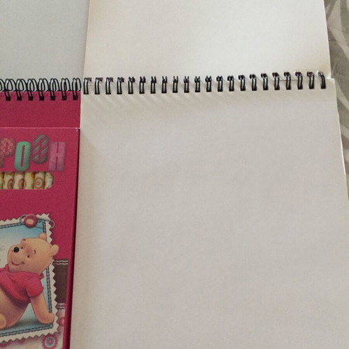 Winnie Pooh painting set new with pad and colored pencils