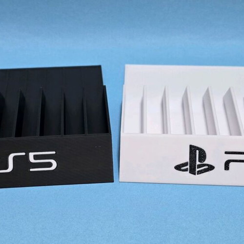 PS5 game stands like new, white and black set of 2