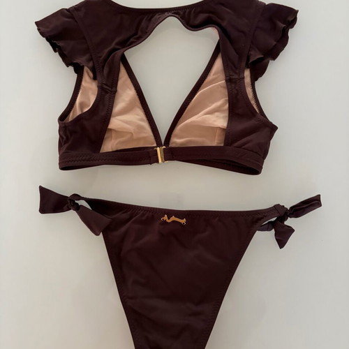 Emmanuela Swimwear bikini set brown size Small like new